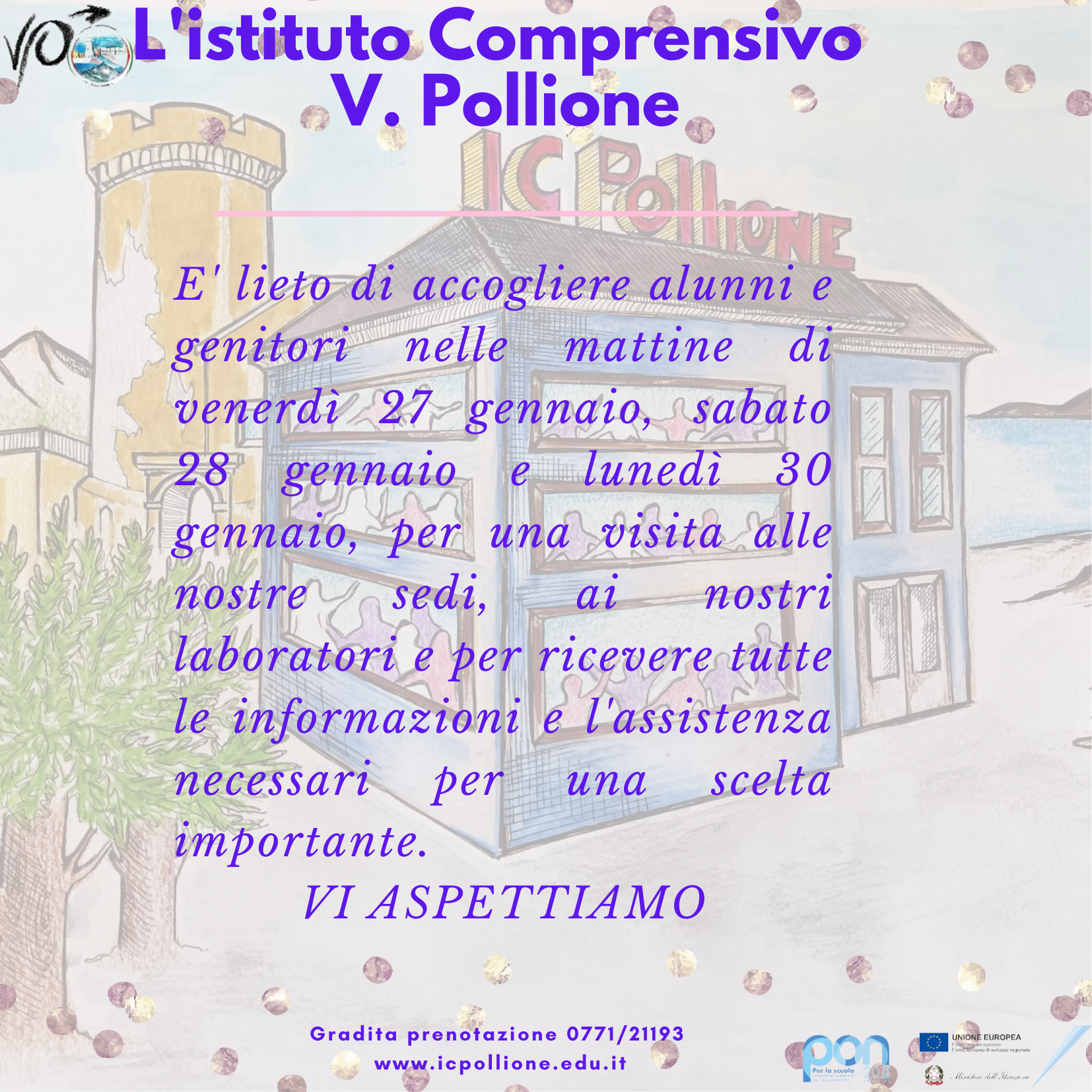 Viola Coriandoli 60 Compleanno Invito